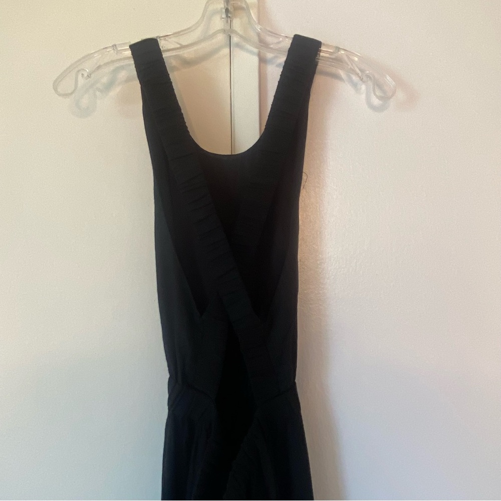 NWT BLACK LINEN MAXI DRESS FOREVER 21 SZ MED - Picture 6 of 15